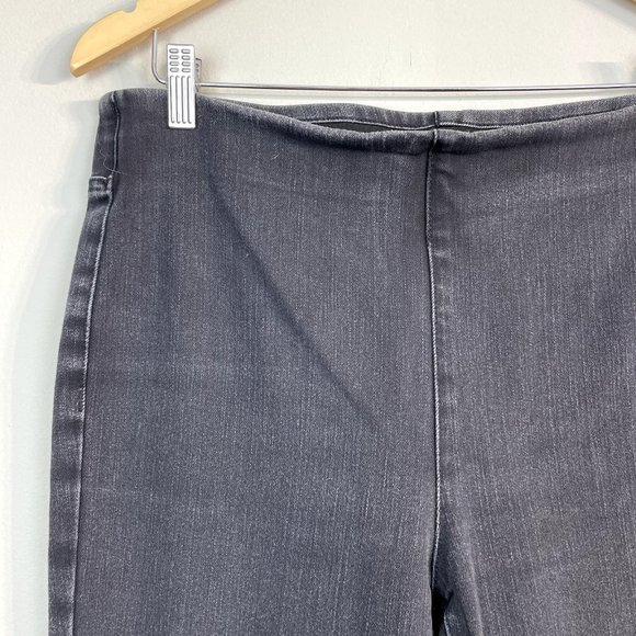 Soft Surroundings Pull On Jeans Medium Black High Rise Ultimate Bootcut Denim - Picture 2 of 7